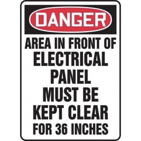 Accuform OSHA DANGER SAFETY SIGN AREA IN MELC061XP MELC061XP